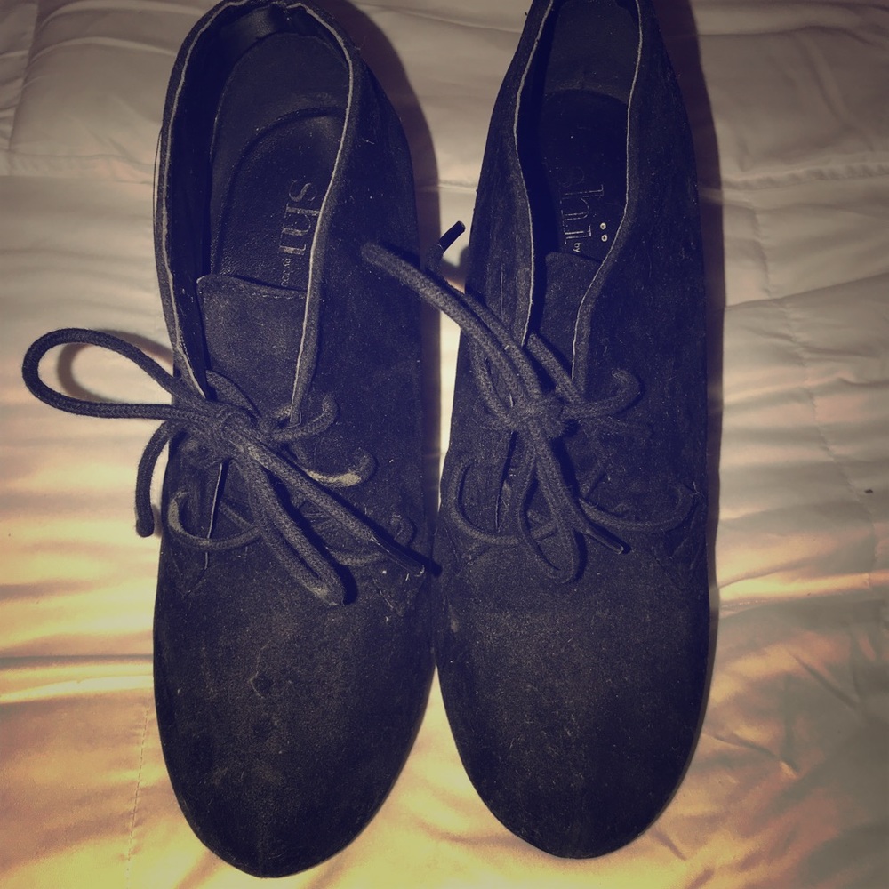 Black Shi booties/wedges